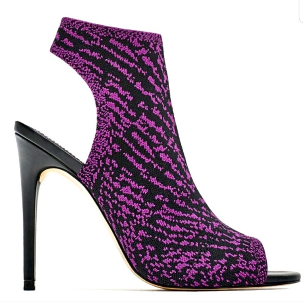 Zara Vibrant Purple Patterned Heels